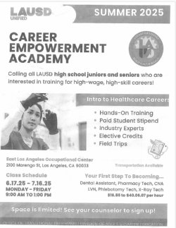 Empowerment Academy @ ELAOC for LAUSD HS Juniors & Seniors